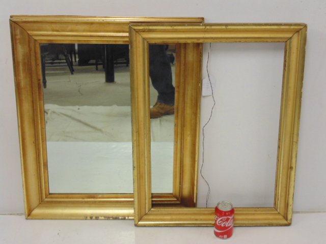 2 gilt picture frames, one with mirror, (1 of 6)