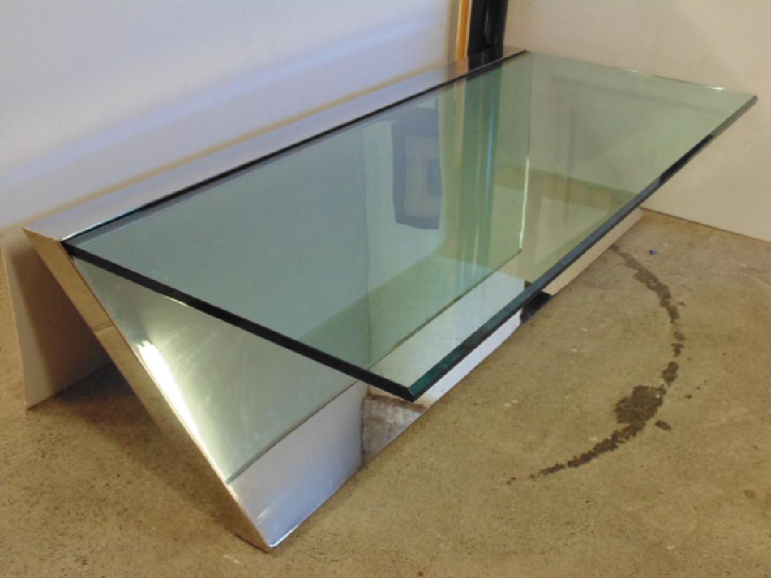 Glass & Stainless coffee table  J.Wade Beam for Brueton (1 of 4)