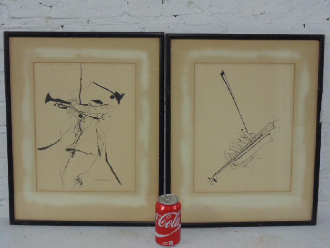 Pair prints, David Stone Martin, Jazz musicians (1 of 8)