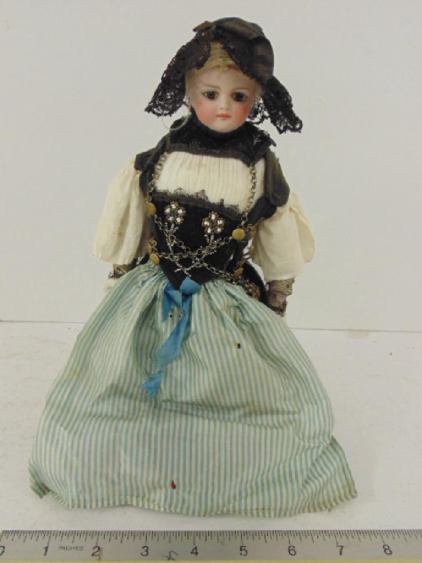 Bisque doll, porcelain head & arms, in ethnic dress (1 of 5)