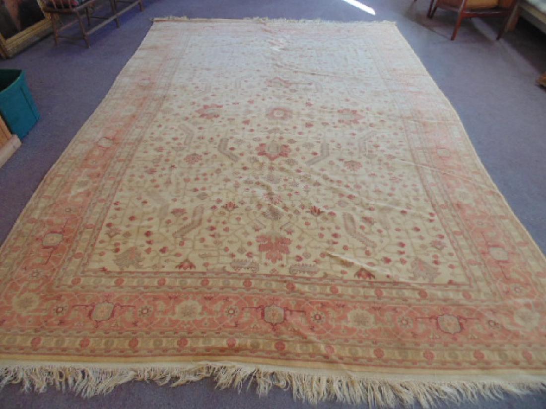 Room size Persian carpet, rug, pink, 10' by 14' (1 of 7)