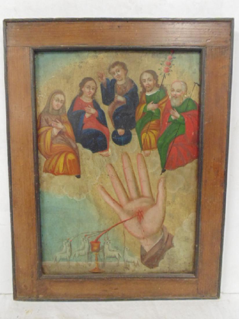 Religious painting,  "La Omnipotente Mano Poderosa" (1 of 8)