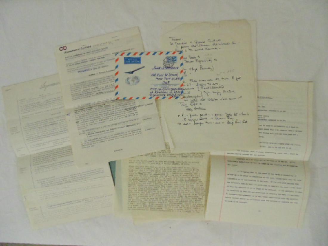 Lot ephemera, documents, letters by John Steinbeck (1 of 5)