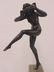 Pair French art deco figural bronzes on onyx bases - 2