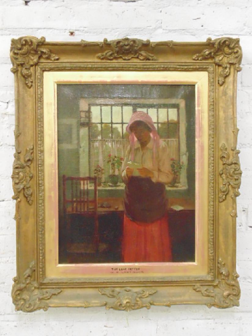 Painting, "The Love Letter", signed W.R. Lavender (1 of 6)