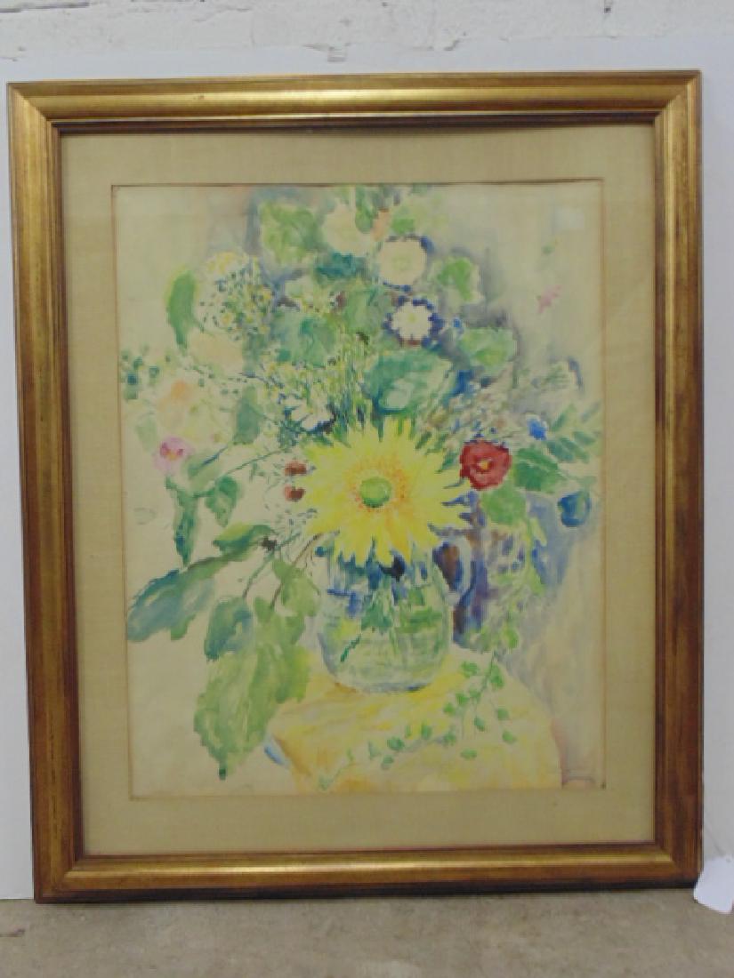 Painting, floral still life signed Samuel Rothbort (1 of 7)