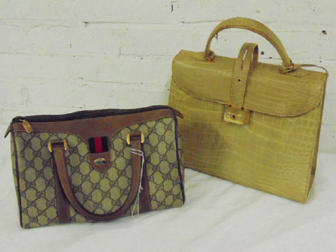 2 Vintage Gucci bags,"Kelly" style & signature (1 of 7)