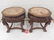Pair carved Chinese plant stands