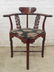 Pair Chinese rosewood Chippendale chairs - 3