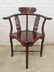 Pair Chinese rosewood Chippendale chairs - 4