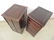 Pair Chinese rosewood cabinets with 6 drawers - 6