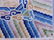 Chinese carpet, ivory field with blue striped border - 5