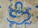 Chinese carpet, ivory field with blue striped border - 7