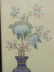 Asian, Chinese painting on silk, urns, flowers - 3
