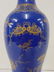 Chinese blue & gilt decorated porcelain vase - 2