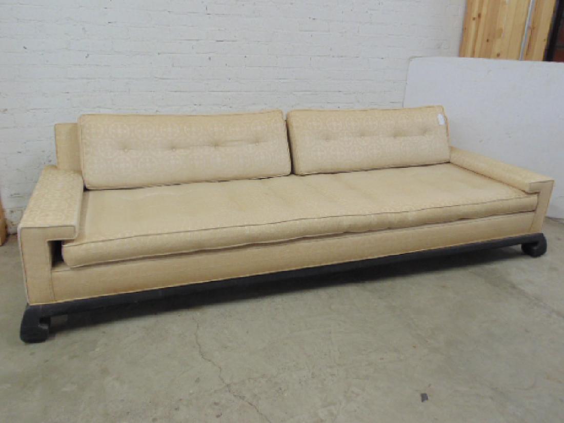Chinese mid Century sofa, ivory upholstery (1 of 8)