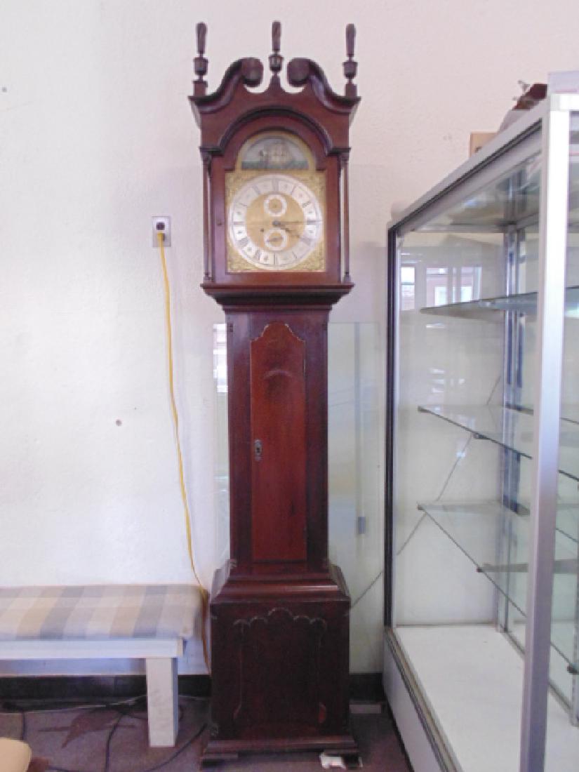 Mahogany grandfather clock, George Rose, London (1 of 10)