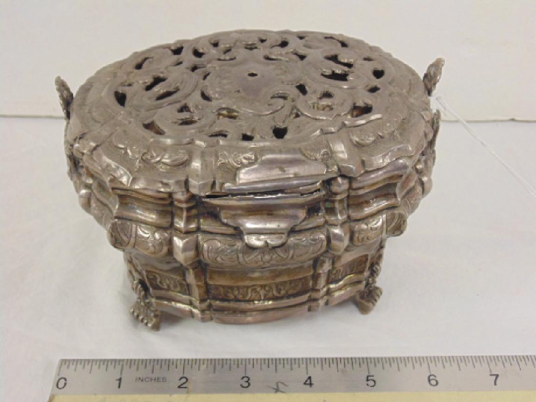 Continental silver potpourri bowl (1 of 6)