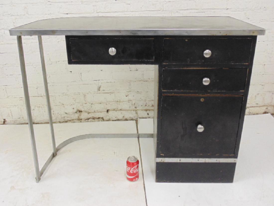 Black & steel machine age deco desk (1 of 5)