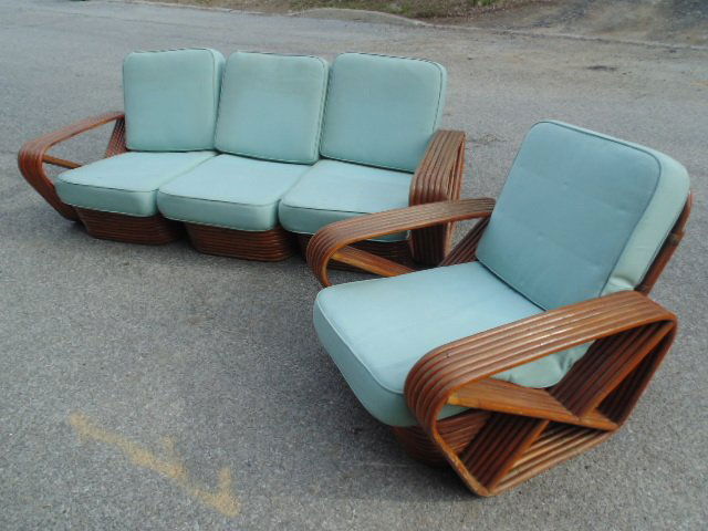2 piece bamboo, rattan sofa set (1 of 7)