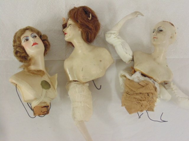 3 early German half dolls signed Lilli Baitz (1 of 6)