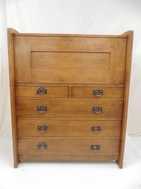 L&JG Stickley mission oak, arts & crafts desk (1 of 11)