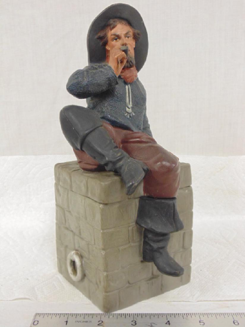 Bernard Bloch terra cotta tobacco jar, Fisherman with (1 of 7)