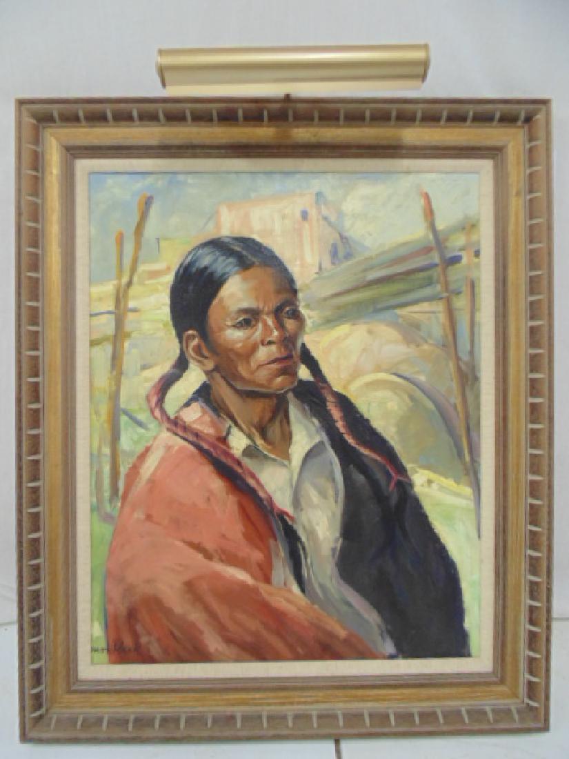 Painting, an American Indian woman, Edith Montlack (1 of 6)