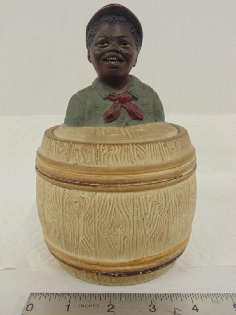 Antique Johann Maresch tobacco jar, black boy (1 of 6)