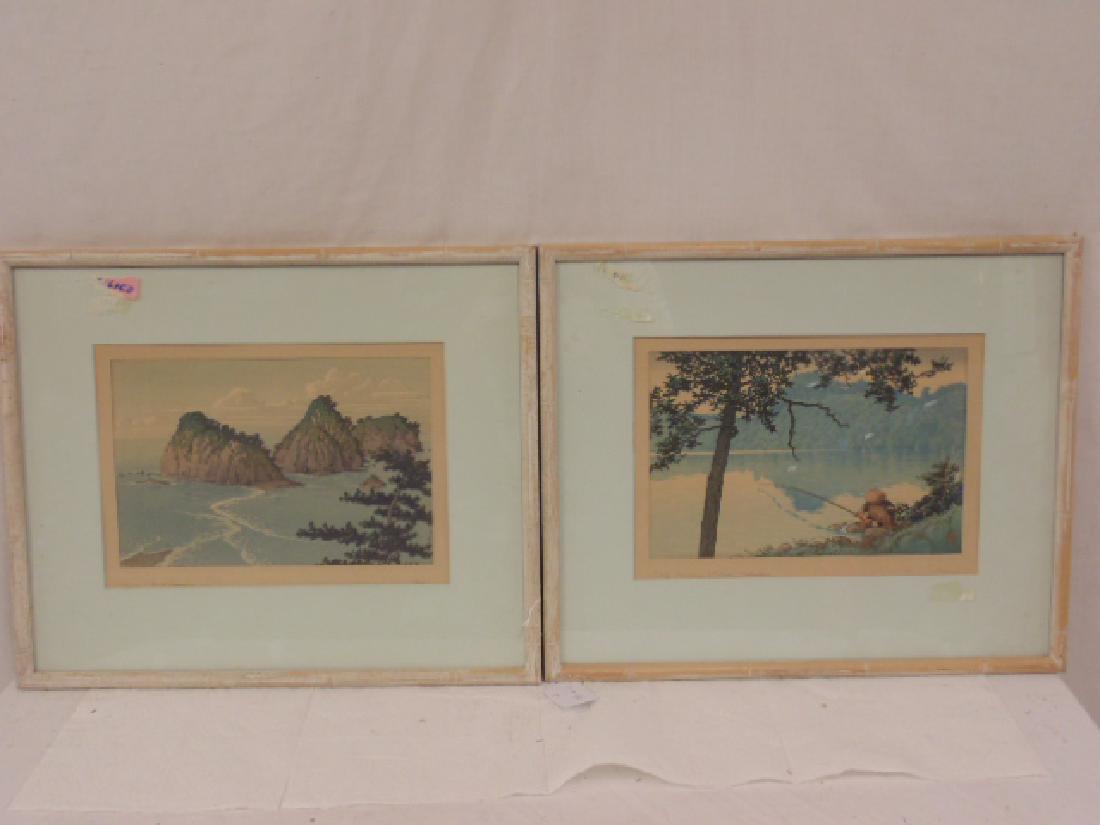 2 Japanese woodblocks, Kawase Bunjiro Hasui (1 of 9)