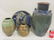 4 piece studio art pottery lot, Henriksen, R. Cornell