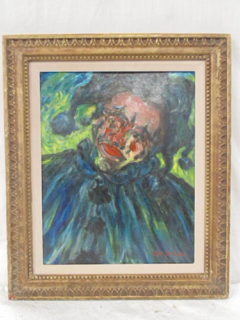 Painting, portrait of a man with jester cap,  Jon (1 of 5)