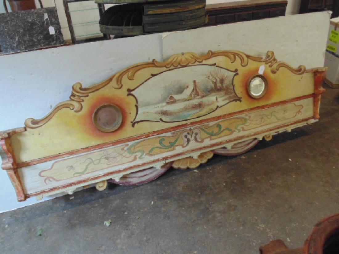 Paint decorated carousel panel with snow landscape (1 of 6)