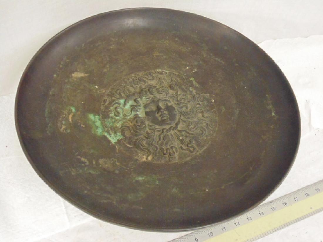 Bronze Medusa tazza bowl, top is 15" (1 of 6)