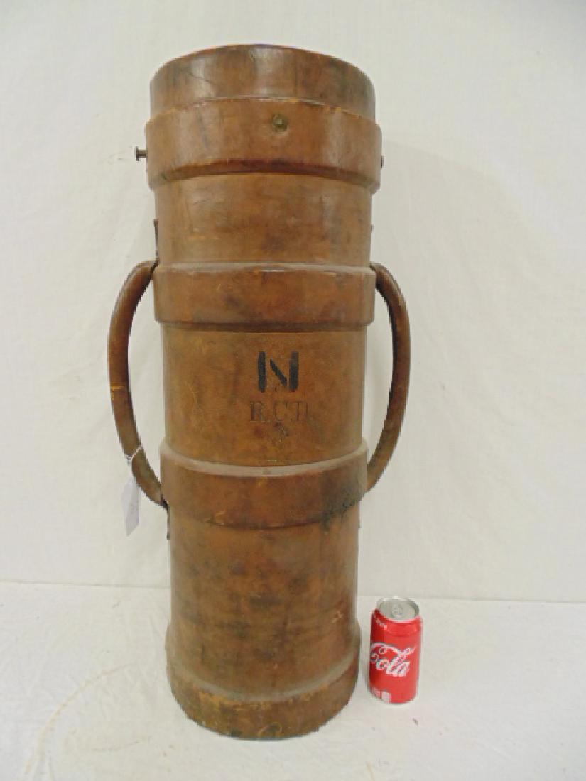 2 handle leather & canvas fire bucket (1 of 6)