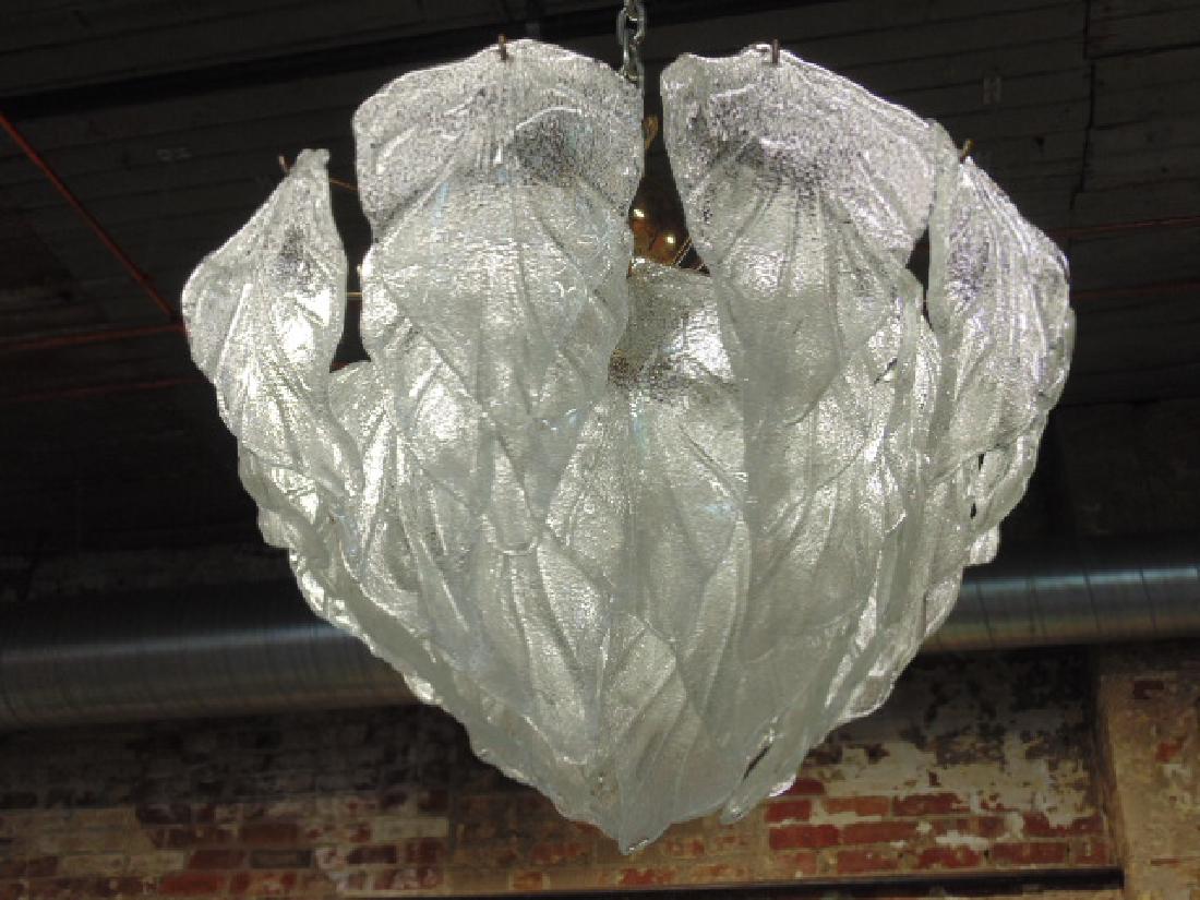 Italian, Murano Mid Century "Leaf" light fixture (1 of 7)