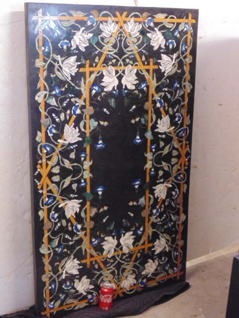 Fine Pietra Dura inlaid marble top, floral table (1 of 9)