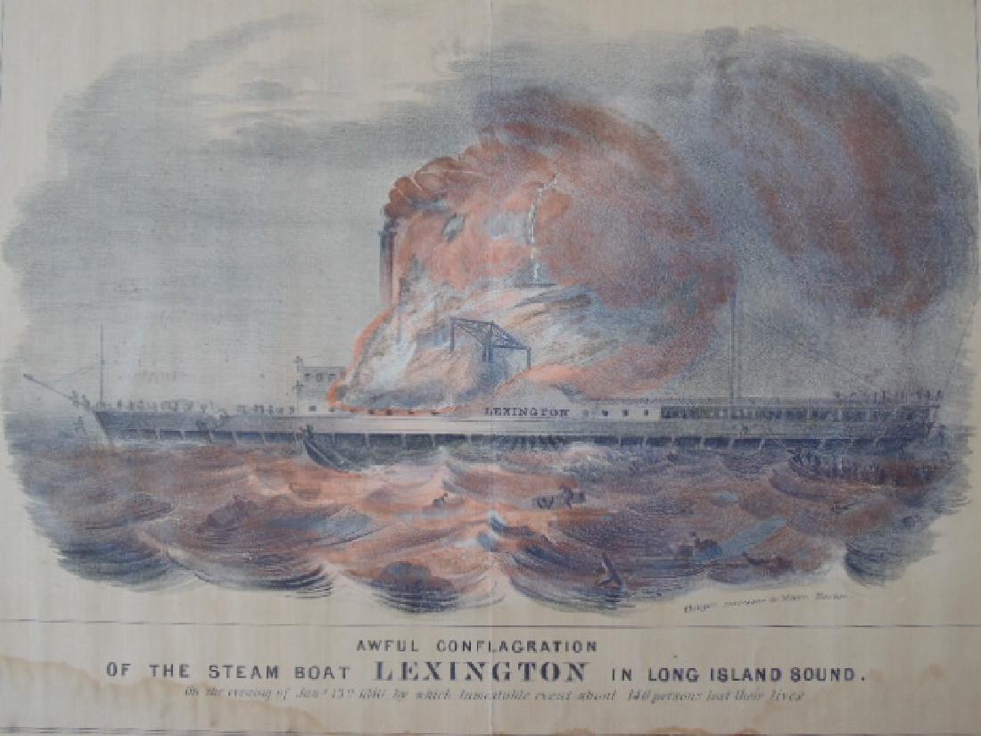 Print, "Steam Boat Lexington", awful Conflagration in (1 of 3)