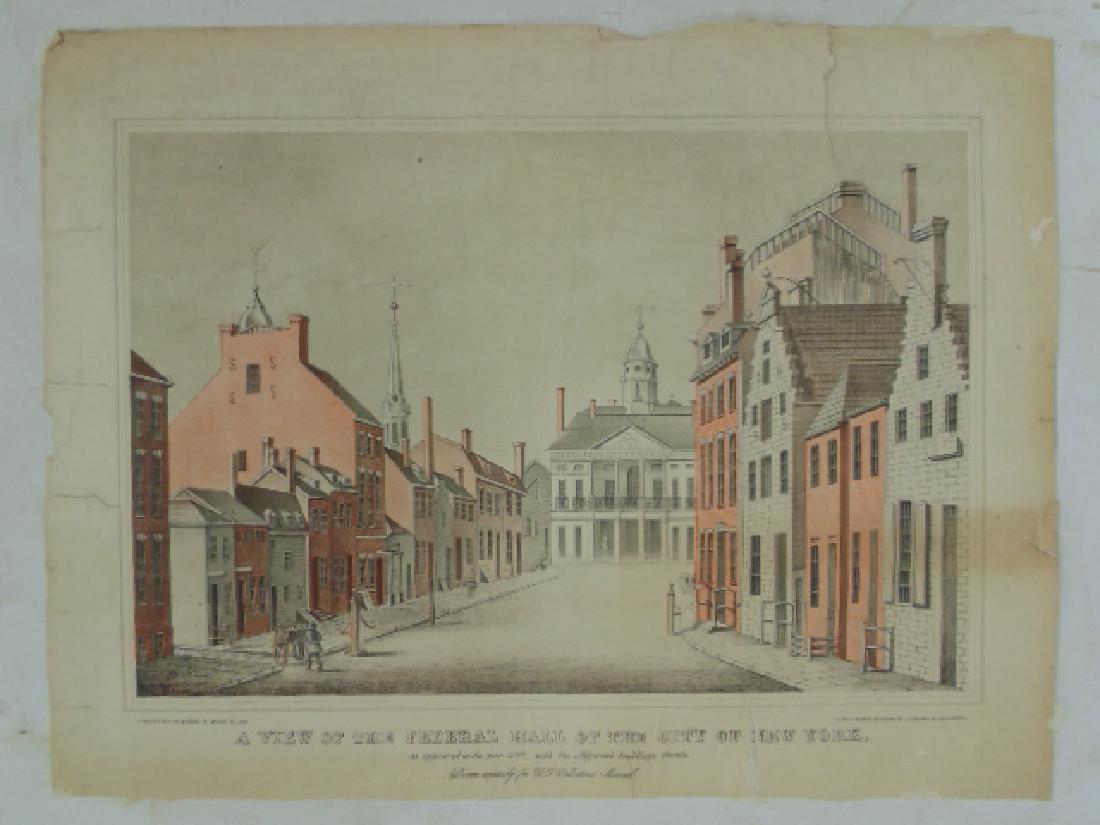 Currier hand colored lithograph, "A View of the Federal (1 of 7)