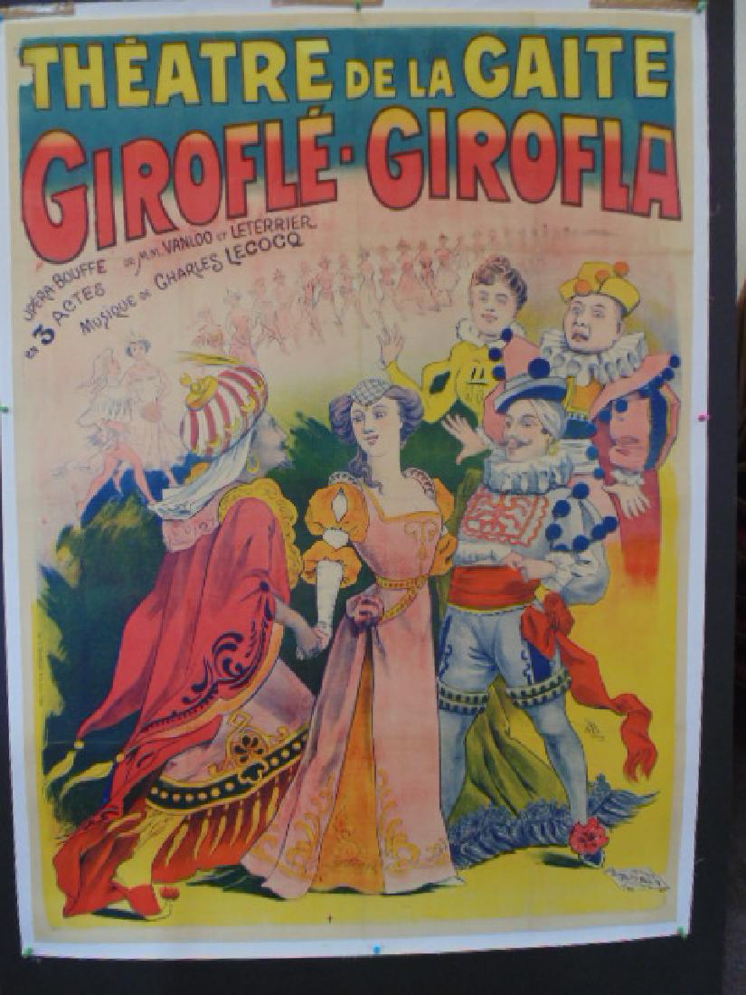 French poster, "Girofle-Girofla", Theatre de la Gaite, (1 of 6)
