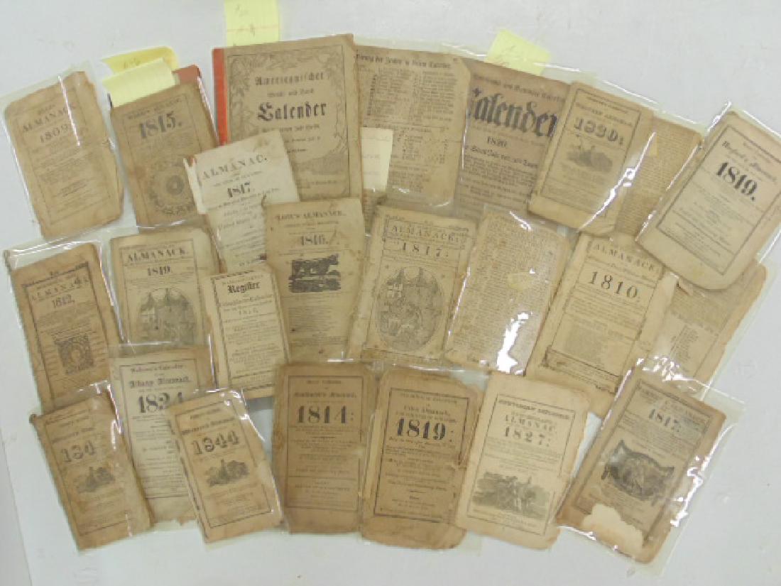 Large lot 18th & 19th Century Almanacs (1 of 10)