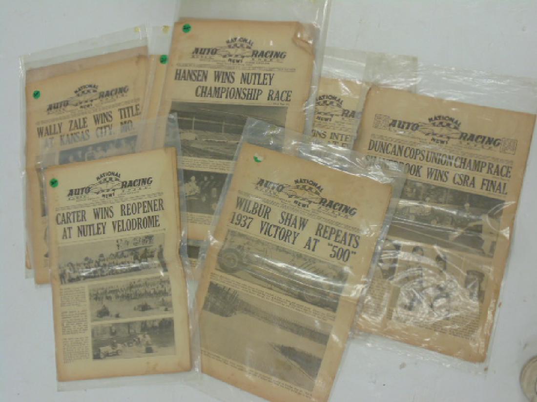 Lot 12 vintage Auto Racing newspapers, East Paterson (1 of 7)
