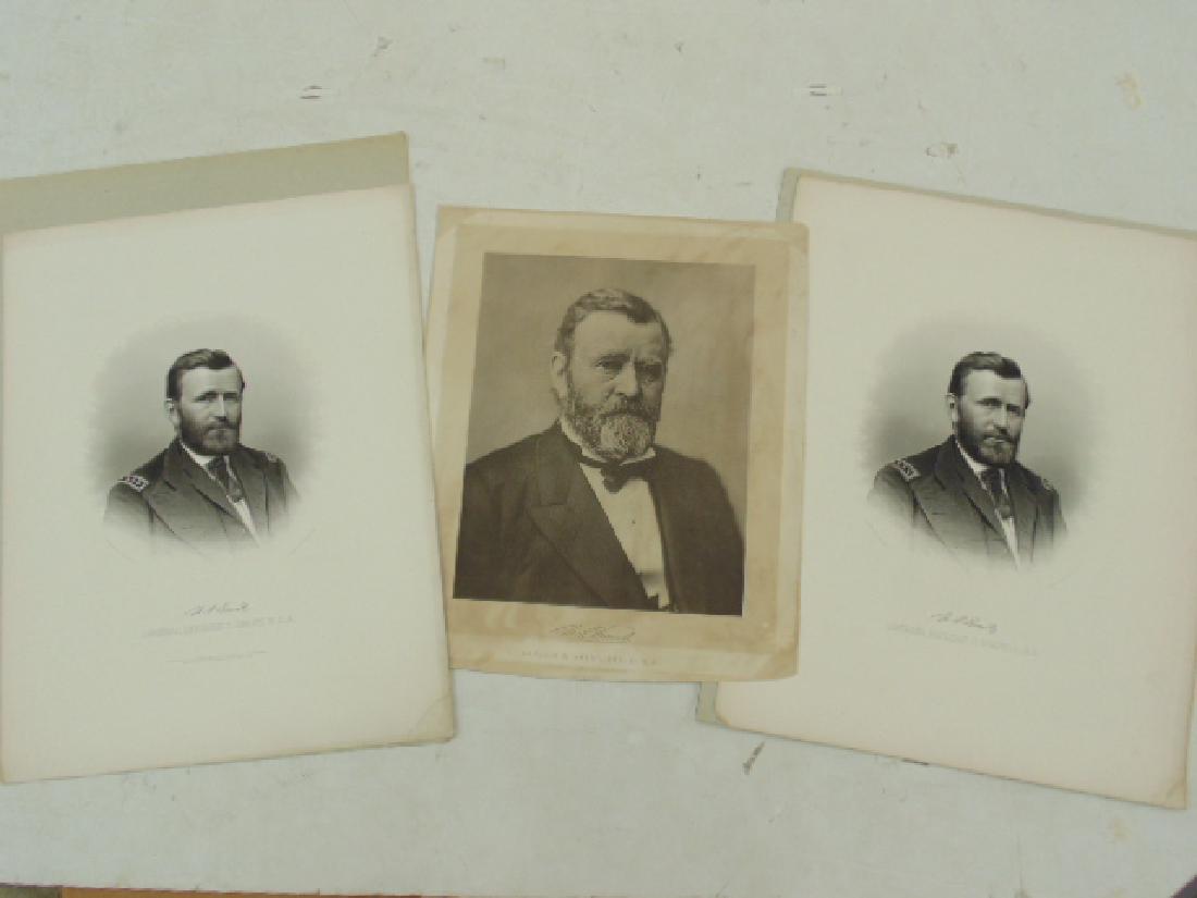 Ulysses S. Grant lot, 3 engravings & photograph, (1 of 11)
