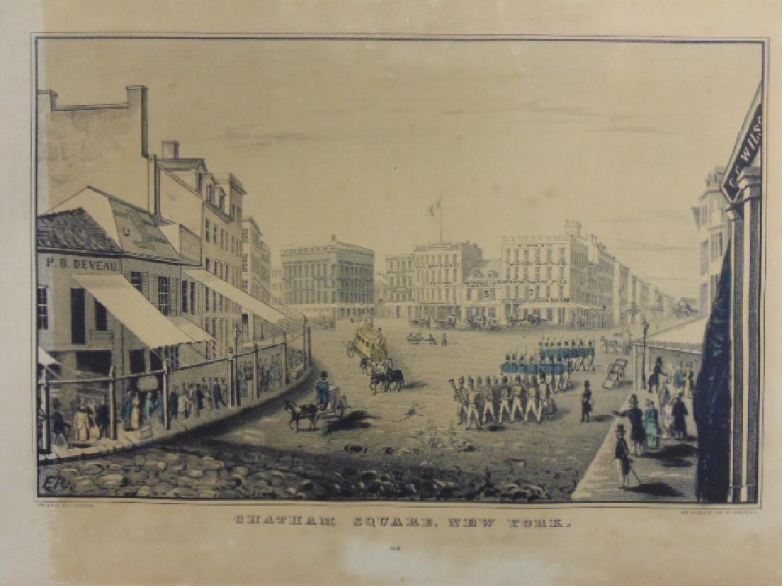 N. Currier print, "Chatham Square, New York, 12" by (1 of 7)