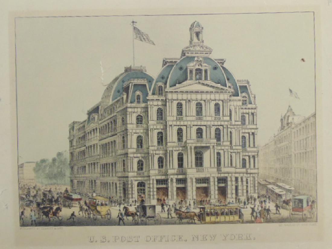 Currier & Ives print, "U.S. Post Office, New York, 12" (1 of 6)