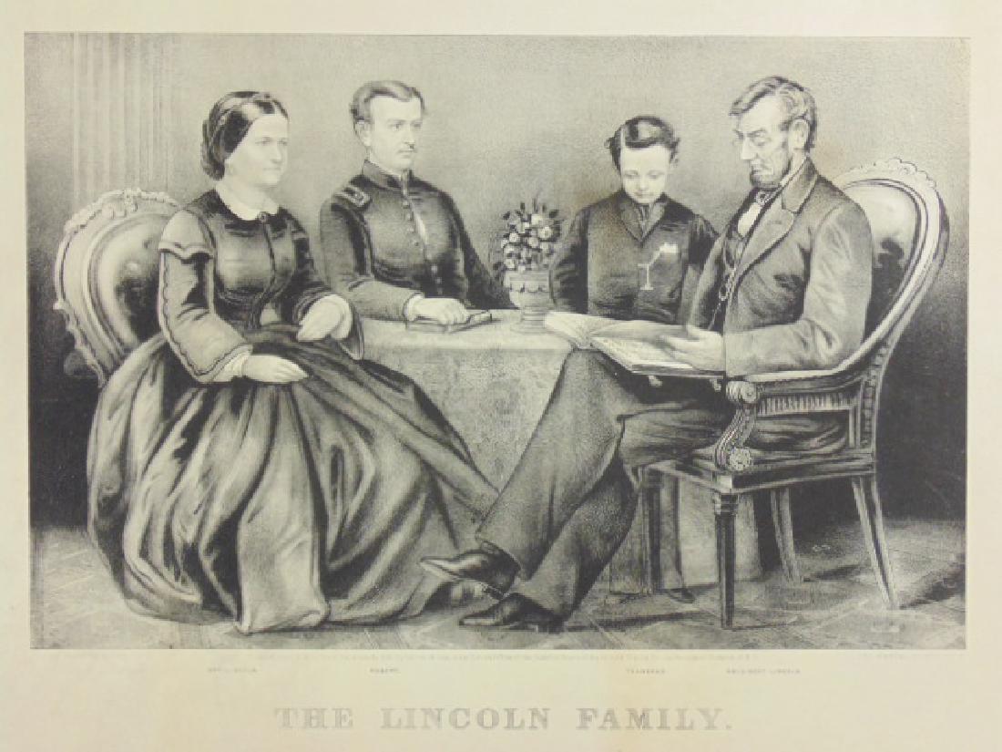 Currier & Ives print, "The Lincoln Family", 12" by 16", (1 of 6)