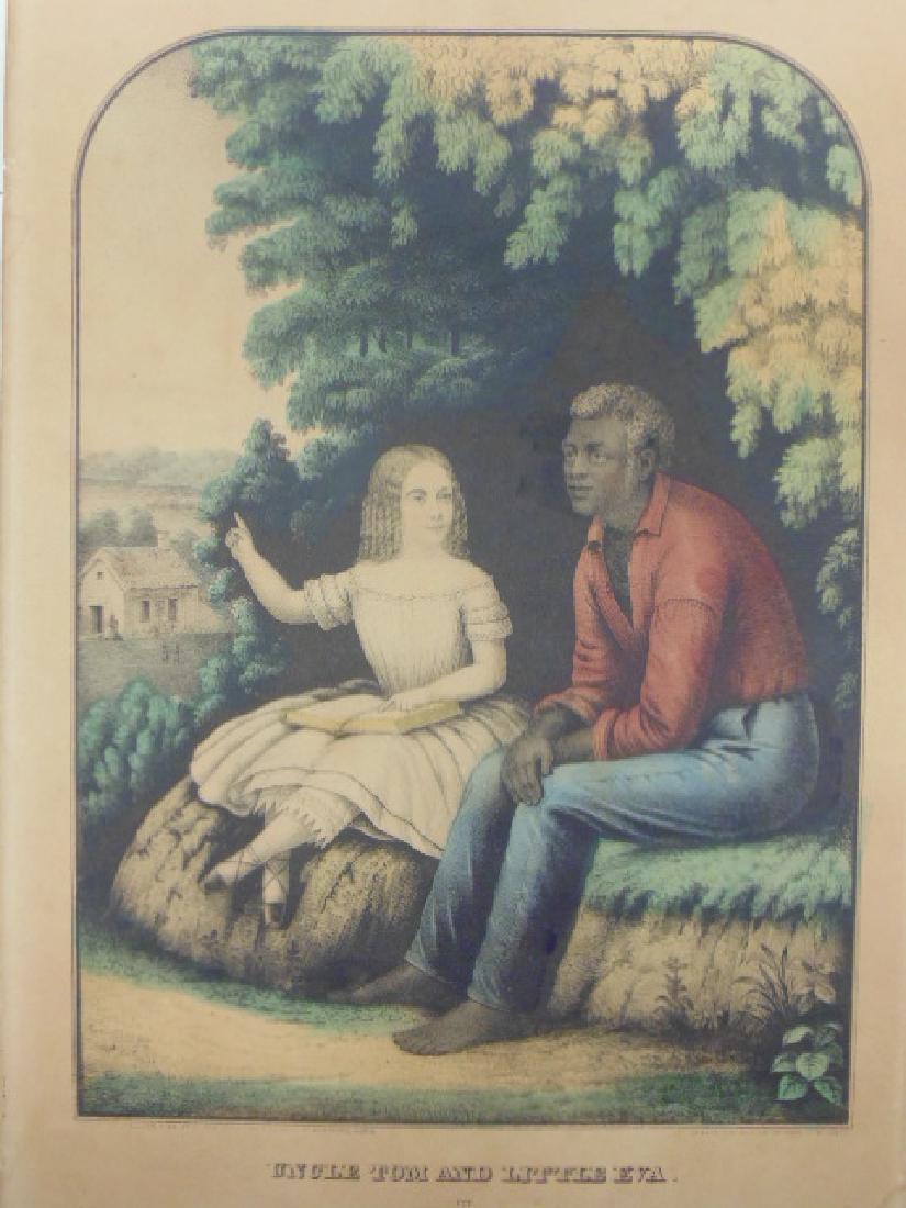 Kellogg & Comstock print, "Uncle Tom and Little Eva",: Kellogg & Comstock print, "Uncle Tom and Little Eva", 14" by 10"