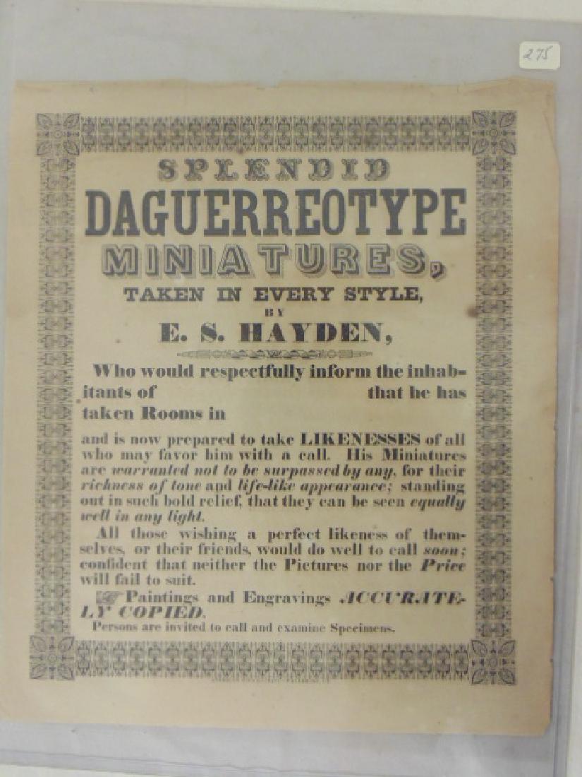 Daguerreotype Miniature Advertising "Taken in Every (1 of 4)