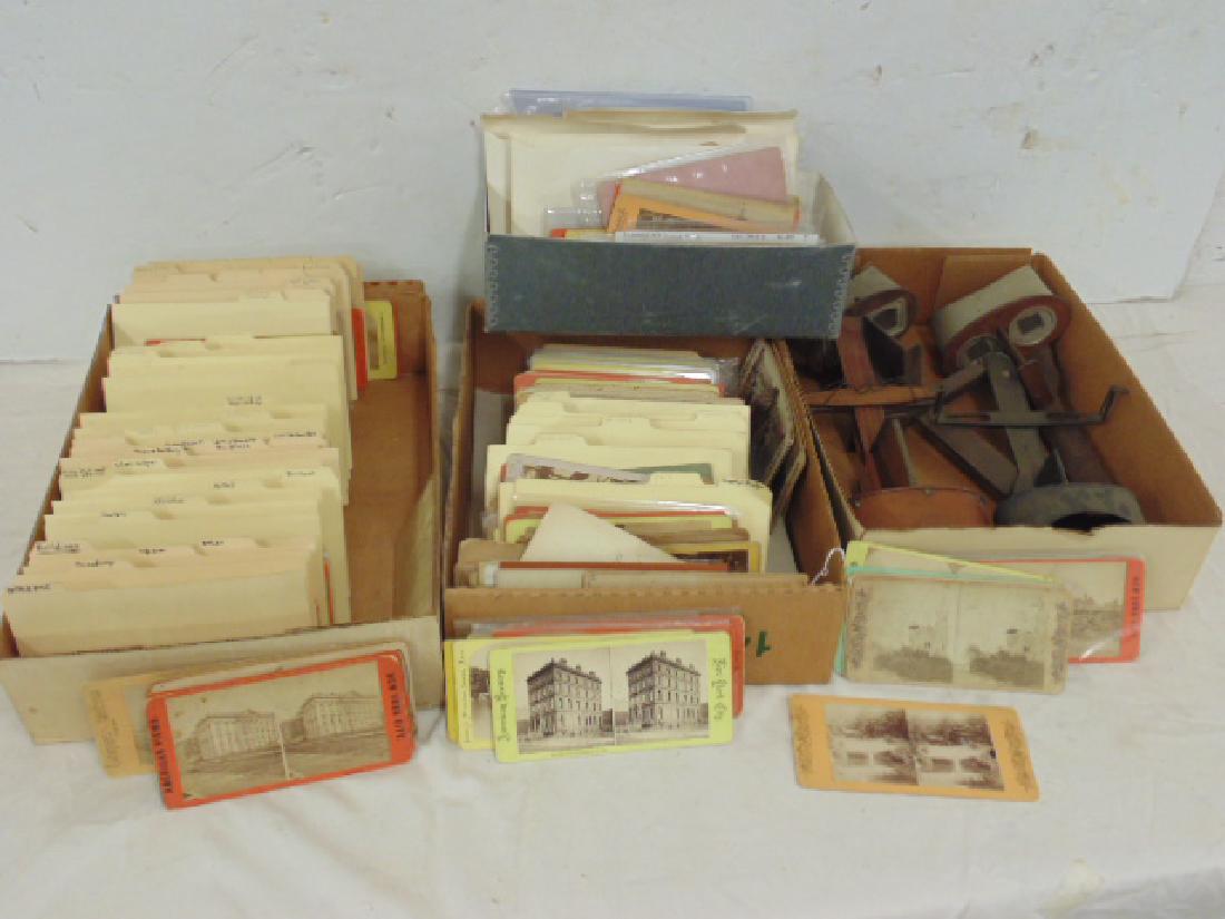 Huge lot stereoscopic cards & viewers, many early New (1 of 8)
