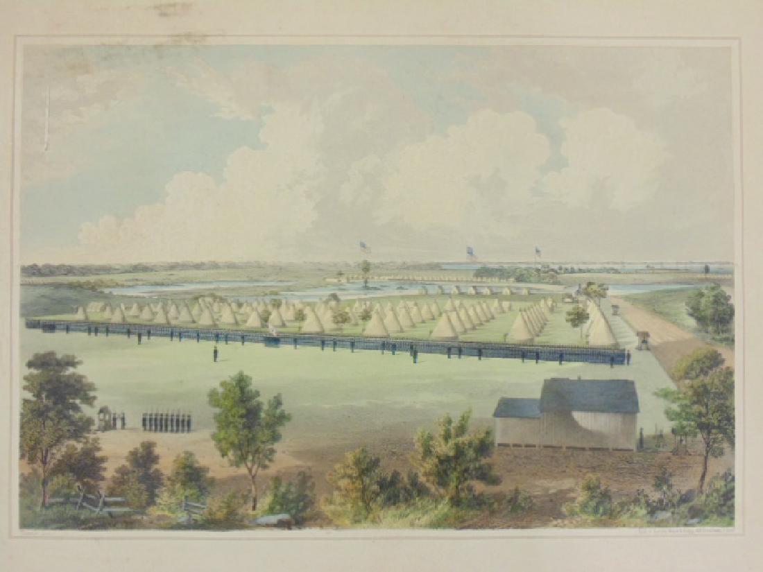 Lithograph, "Camp Oliver 25th. Mass.V.Infantry, New (1 of 7)